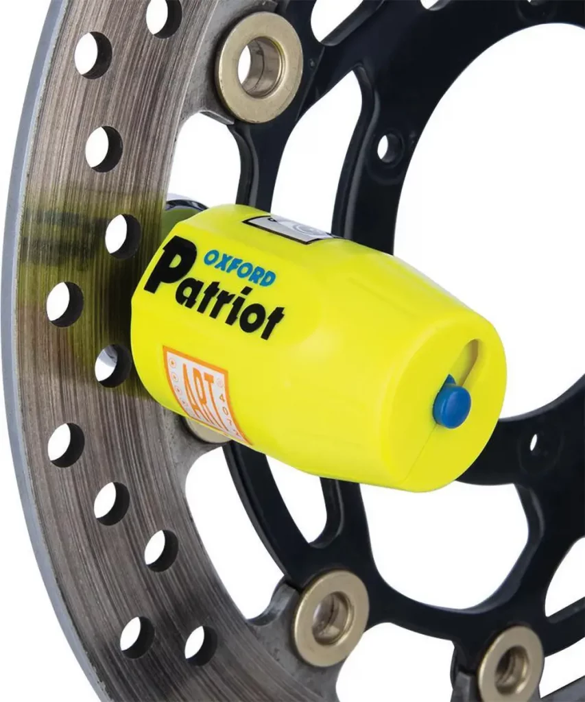 Schijfremslot voor je motor (Oxford patriot)